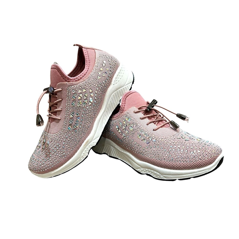 Atalina Womens Pink Embellished Sneaker  Size 6.5  NIB  Bling Lifestyle Shoes